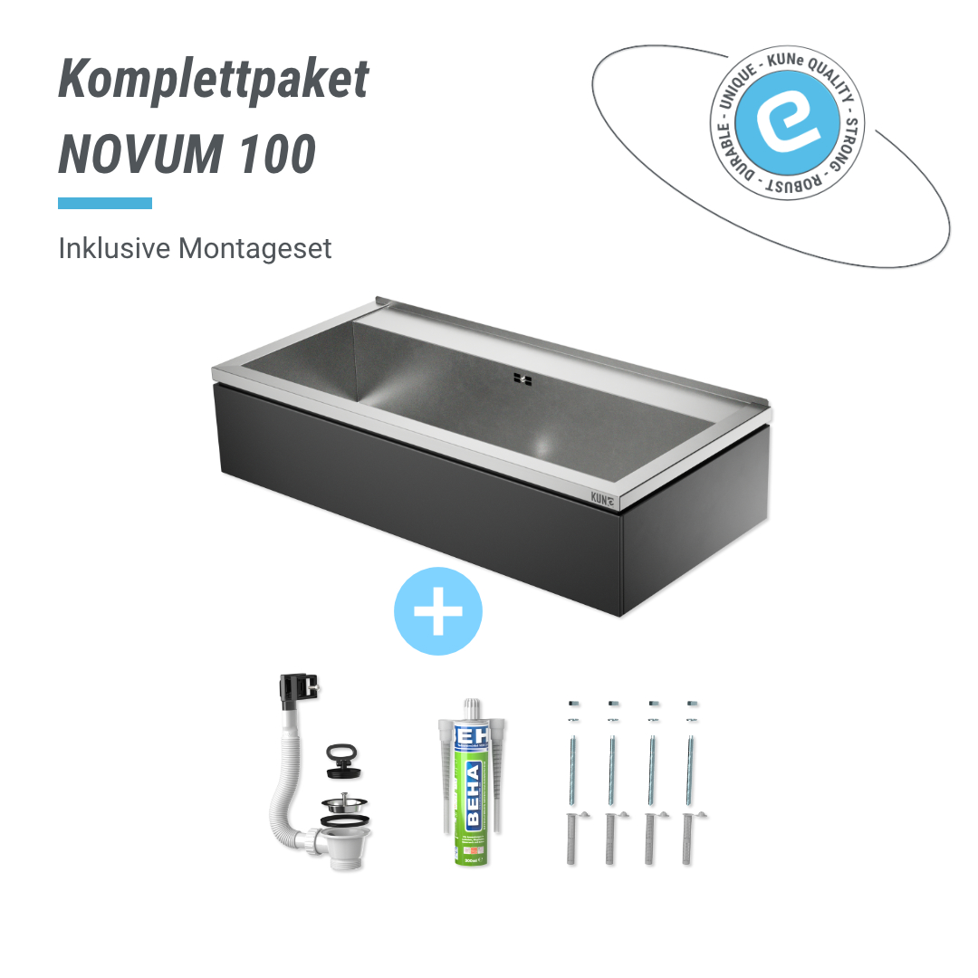 Ausgussbecken Novum 100 Komplettpaket